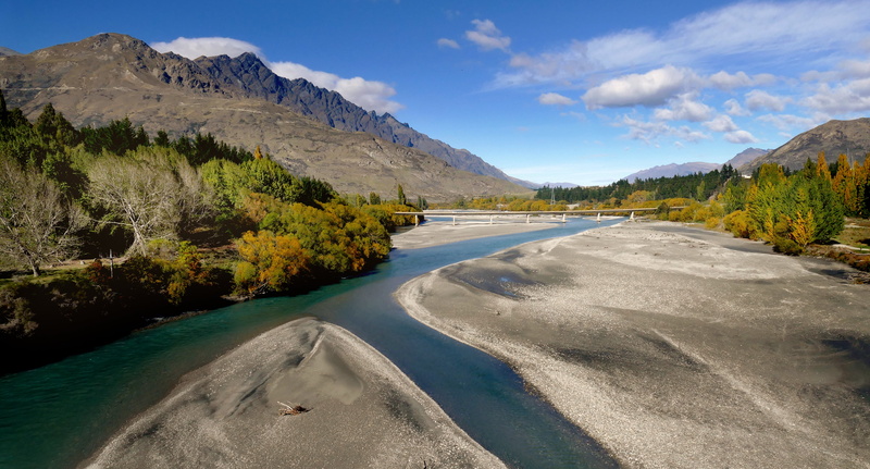white, Queenstown.NZ, lake, Shotover River, CC0, water, shotover, Mountains, outdoors, Dedication, body, river, autumn  fall, white clouds, body of water