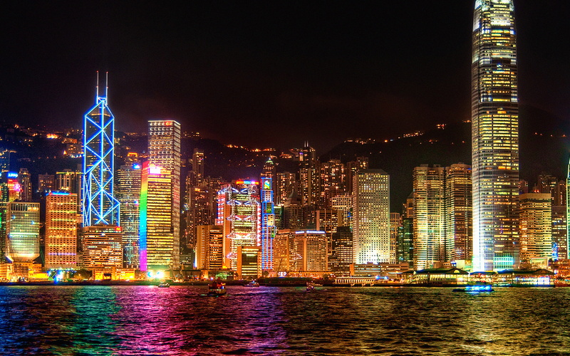 hongkong, light, night, of, symposium, 4K