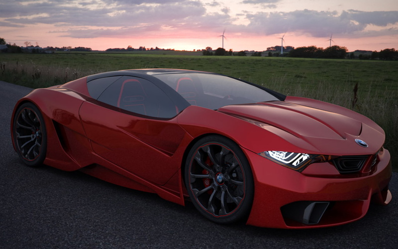 M10, BMW, auto, Concept, red, 1080P, GT4