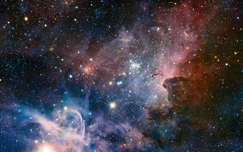 space, 1080P, blue, milky way, sky, glowing, dust, astronomy, no people, outdoors, mystery, atmosphere, globular star cluster, night, stars, illuminated