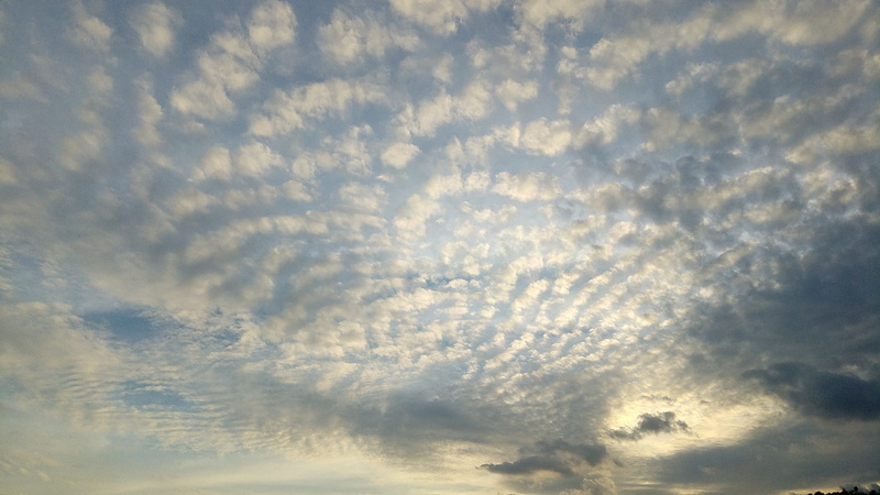 tranquility, backgrounds, Beach, scenics - nature, Sunset, air, blue, low angle view, cloudscape, scenics, summer, full frame, Clouds, majestic, idyllic