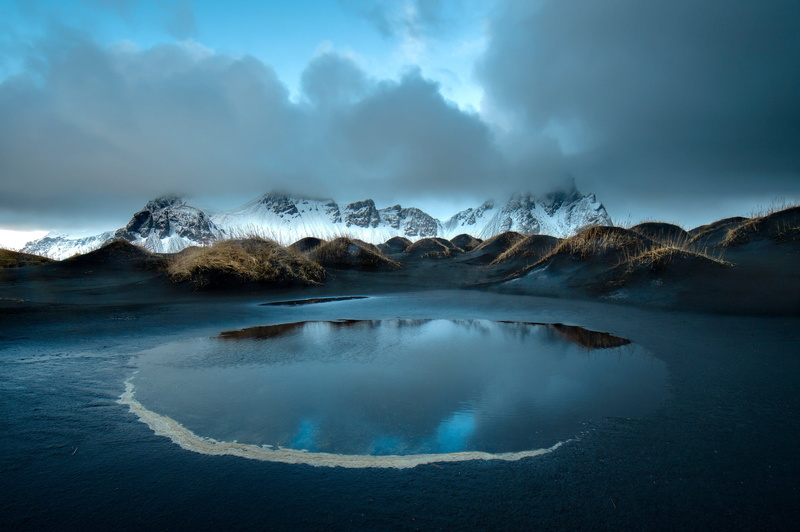 Iceland, nature, Have stoknes, mountains, Cape, beach, Stokksnes, 1080P, clouds