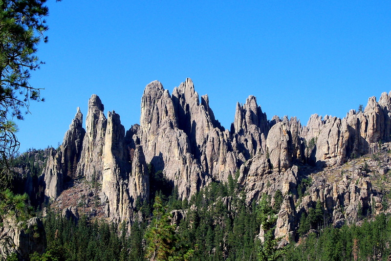 formation, Rock, nature, blue sky, rock formation, scenics - nature, copy space, no People, extreme Terrain, Formation, Cathedral Rock, mountain peak, solid