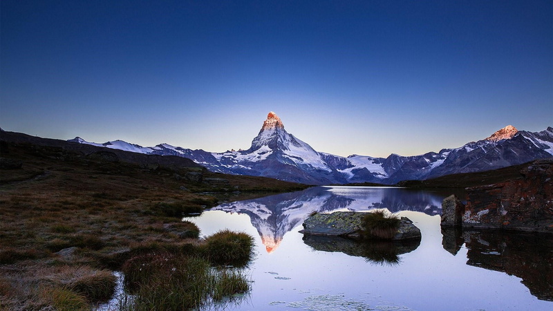 1080P, no people, tranquil scene, water, mountain, mountain lake, reflection, mountain range, snow, landscape, cold temperature, nature, winter, zermatt