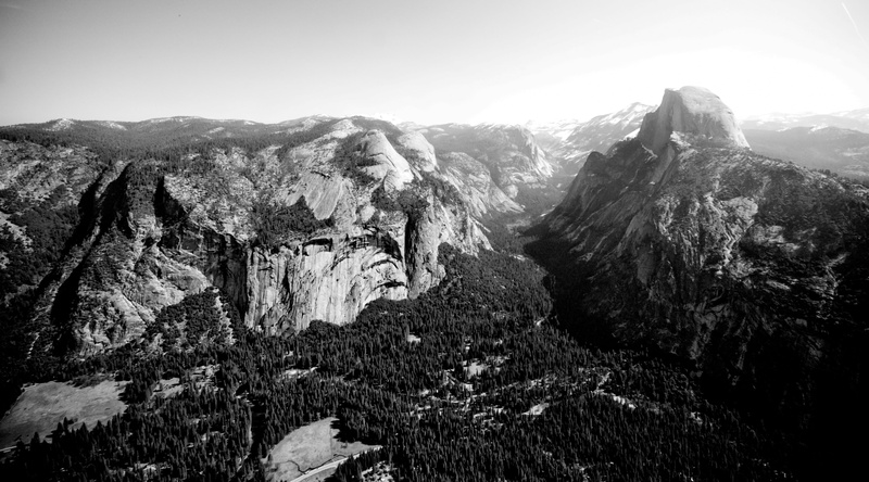 eroded, beauty in nature, mountain range, environment, rock, Black and White, 4K, Black, tranquility, Scene, Nature, non-urban scene, day, Scenery, Yosemite