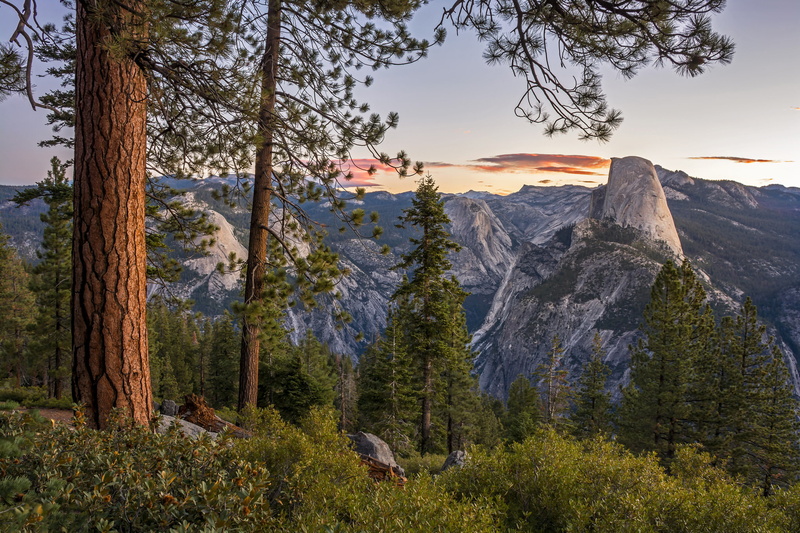 CA, the rock Half dome, California, 1080P, panorama, Half Dome, Yosemite, trees, Glacier Point, Sierra Nevada, mountains, Yosemite National Park