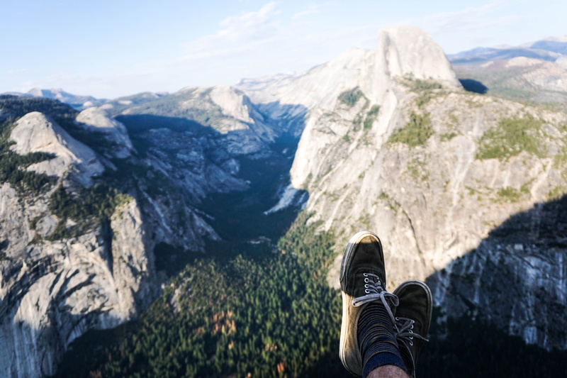 rock climb, trees, scenics - nature, mountains, half dome, shoes, glacier, beauty in nature, valley, mountain range, 5K, non-urban scene, tranquil scene