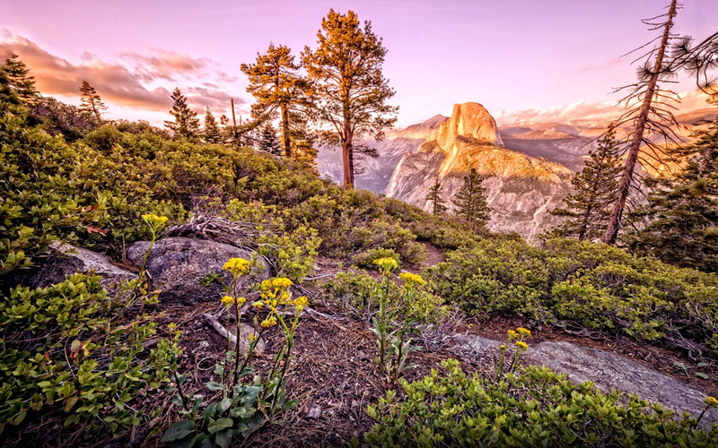 sunset, point, california, summer, 1080P, landscape, park, national, glacier, hd, yosemite