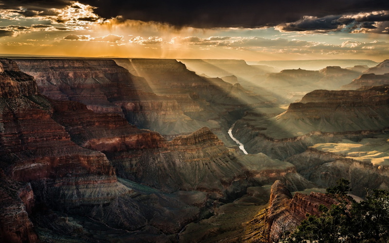 eroded, stream, valley, outdoors, solid, layered, 1080P, rock, rock - object, Grand Canyon, cloud - sky, idyllic, formation, nature, USA, clouds, geology