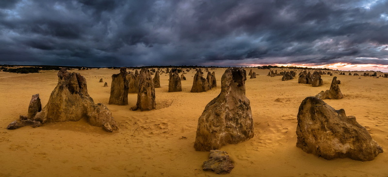 Western Australia, limestone formations, national Park Nambung, 1080P