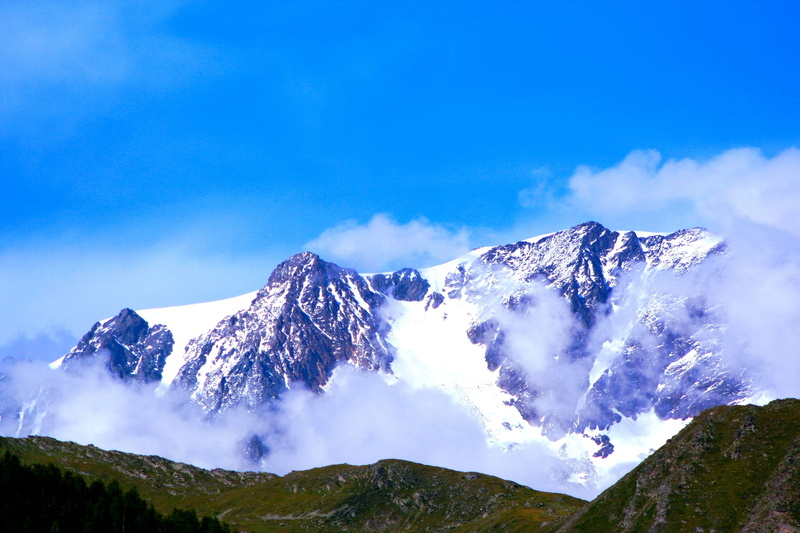 val daosta, beauty in nature, the pennine alps, tranquility, landscape, valais, monti, velan, mountain, formation, 2K, snowcapped mountain, winter, italy