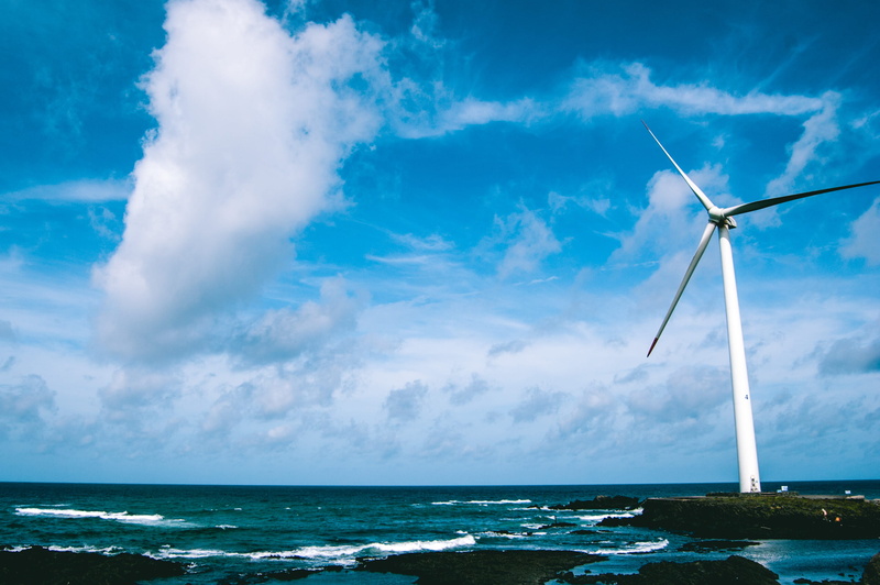 cloud, horizon over water, wind turbine, environment, windmill, korea, renewable energy, sky, land, wind power, sustainable resources, jeju, no people