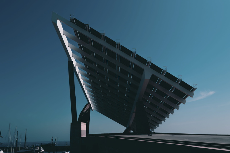black, environment, industrial, technology, fuel and power generation, outdoors, roof, barcelona, geometry, solar panner, solar pannel, solar energy, built structure