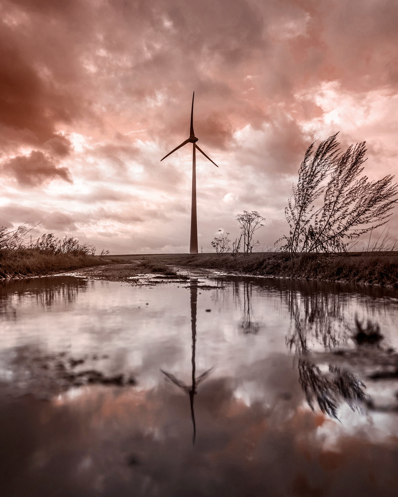 wind turbine, alternative, power supply, rotation, landscapes, environmental, efficiency, renewable energy, tranquility, electricity, environment, sunset