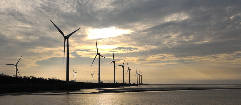 environmental conservation, sustainable resources, island park, wind power, technology, outdoors, power in nature, taichung, sunset, nature, alternative energy