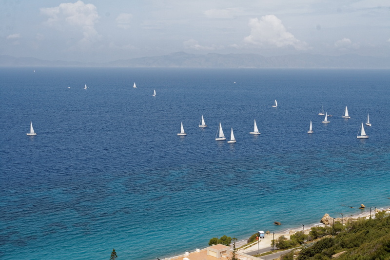 rhodes, beauty in nature, 2K, greece, tranquil scene, land, fuel and power generation, turbine, boot, environmental conservation, water, swim, beach, tranquility