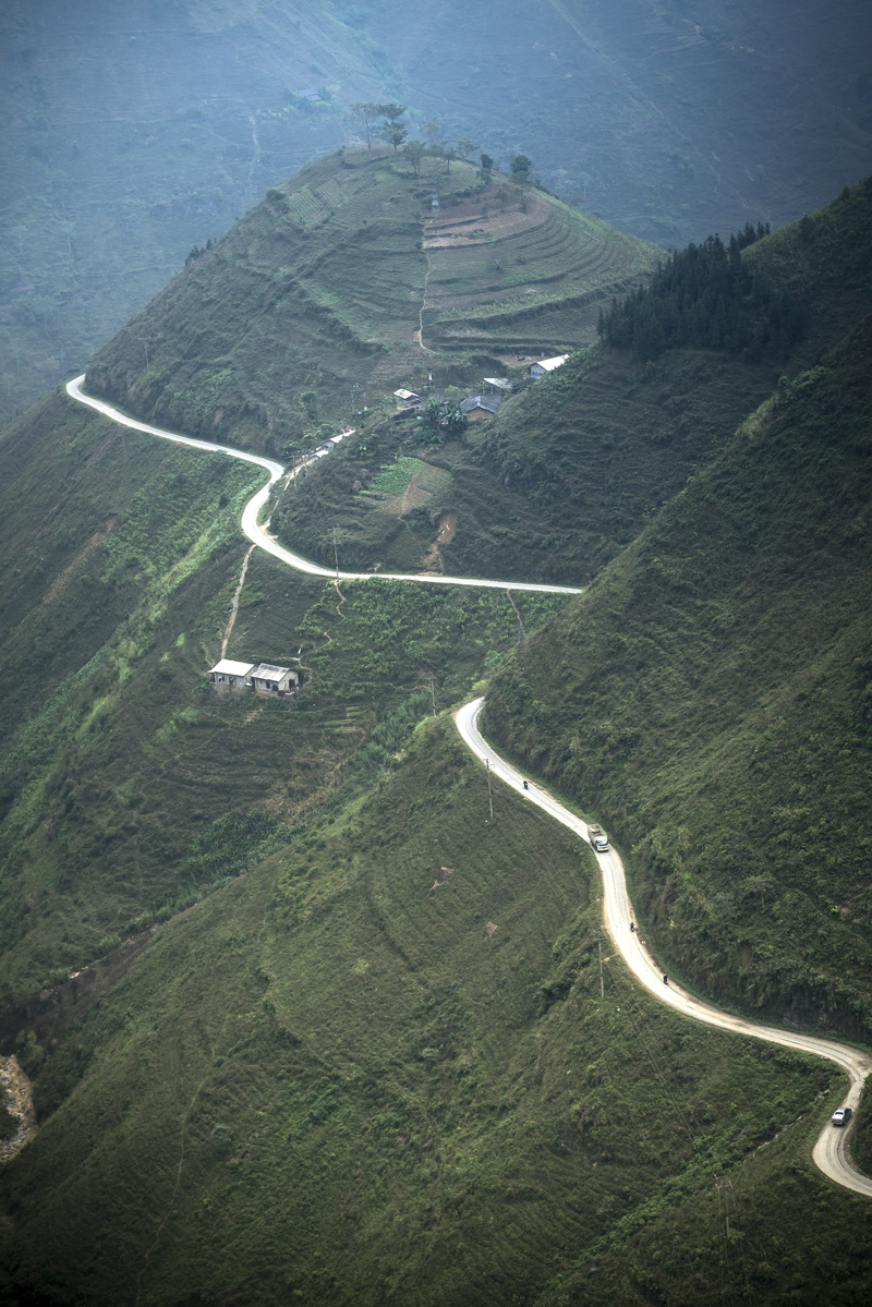 outdoors, scenic, tranquility, road, travel, heaven, tranquil scene, neck, tree, day, ha giang, nature, water, province, nice, weather, land, transportation
