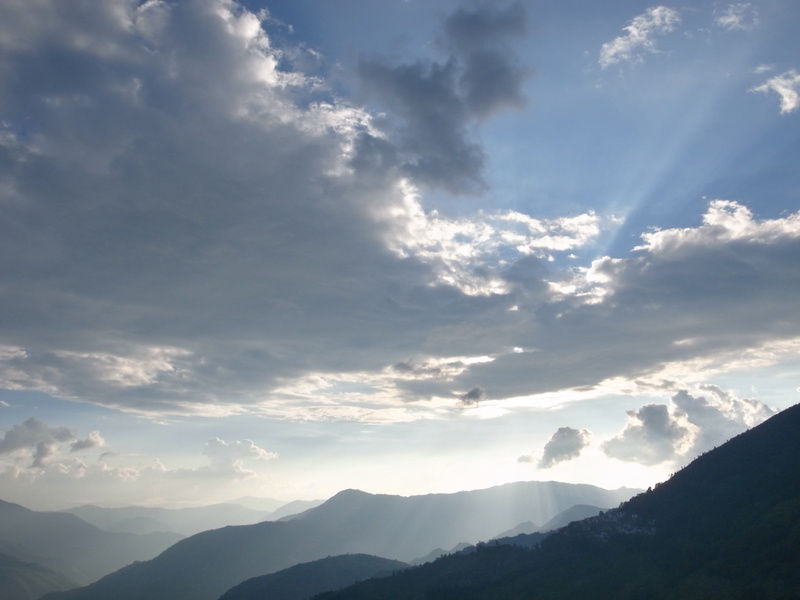 Yuanyang, no people, non-urban scene, mountain range, scenics - nature, Yns, sky, sunlight, tranquility, silhouette, idyllic, environment, mountain, landscape