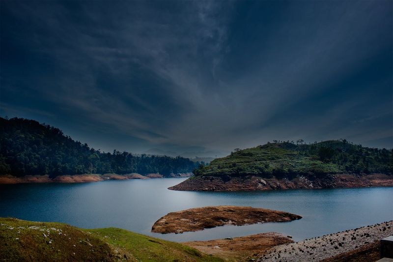 cumulus clouds, mountain, Morning, rural, india, green mountain, nature, lake, 1080P, sky, body of water, valparai, green, landscape, cumulus, scenics