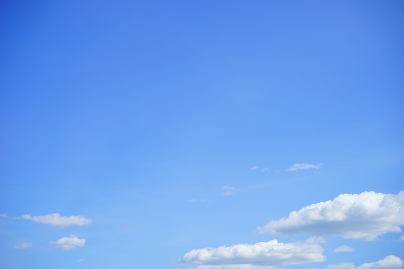 cloud - sky, idyllic, cumulus clouds, cumulus mediocris, purity, azur, weather, white, sky blue, summer day, cumulus humilis, copy space, summer, meteorology