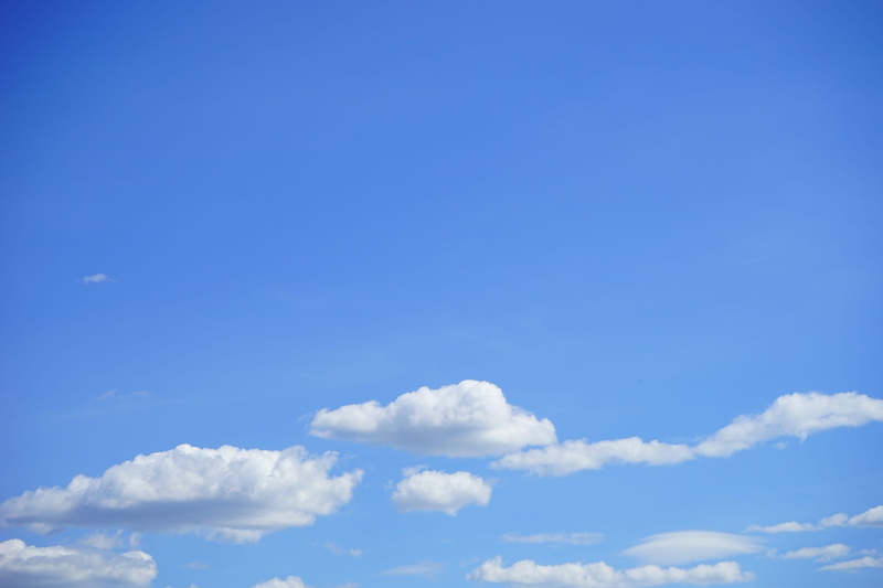 weather, sunny, white color, day, cumulus cloud, clean, Clouds, sun, scenics - nature, tranquil scene, azur, cloudscape, low angle view, outdoors, climate