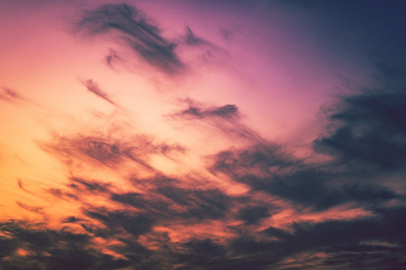 gray, meteorology, sunset, outdoors, idyllic, orange color, porous, cirrus, cloud - sky, nature, tranquility, sky, scenics - nature, clouds, no people