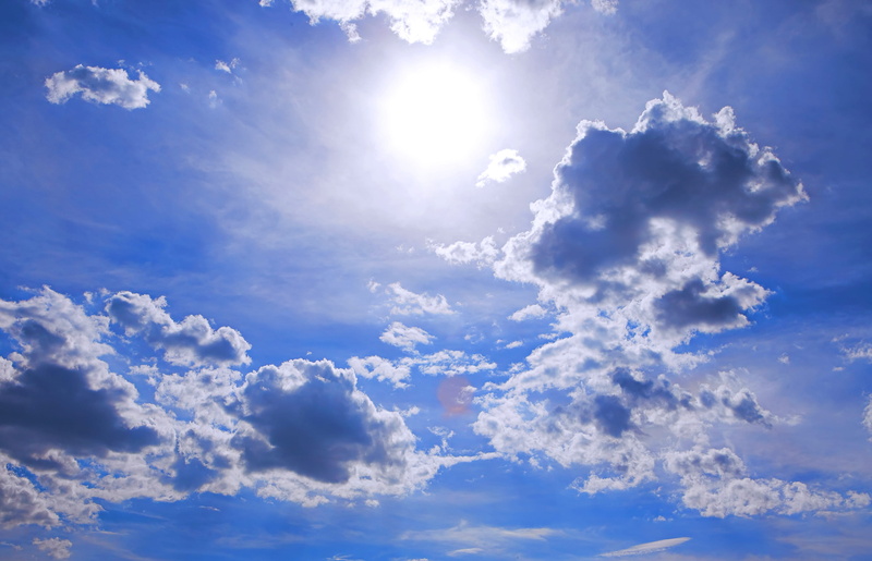 brightly lit, 2K, sky, sunlight, cloud, background, fleecy, blue-sky, freedom, puffy, space, outdoors, backgrounds, daylight, air, horizontal, light, overcast