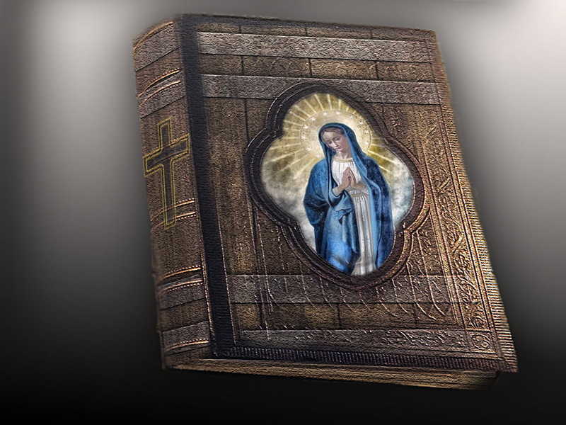 indoors, the holy book, 1080P, representation, church, holy maria, jeans, book, statue, no people, craft, place of worship, male likeness, holy, sculpture