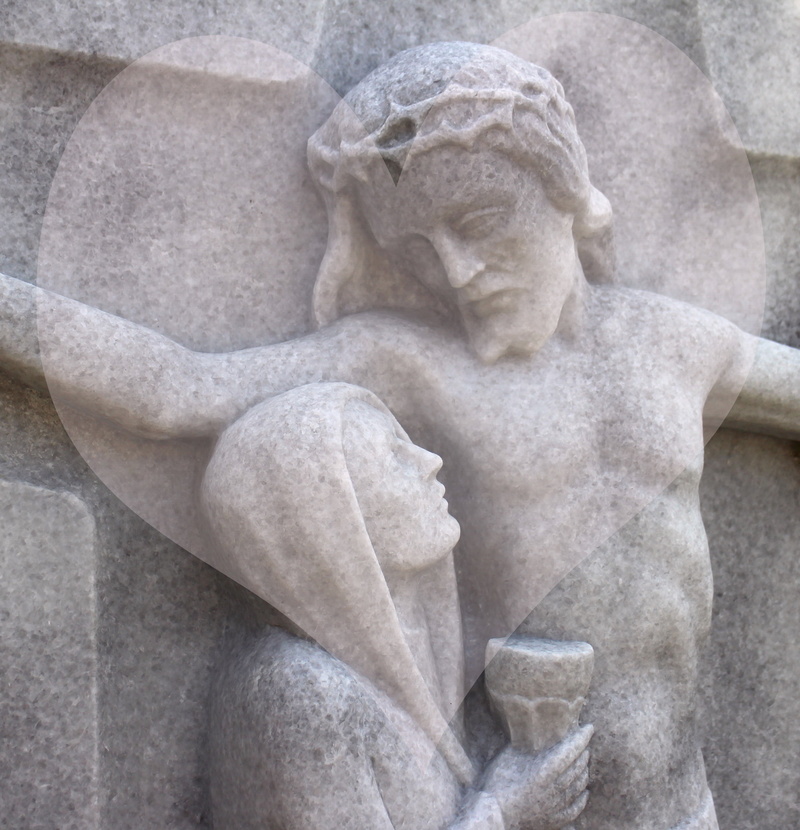 male likeness, jesus, love, marble, creativity, pair, tombstone, son of god, cemetery, 2K, human representation, mother of god, stone, representation