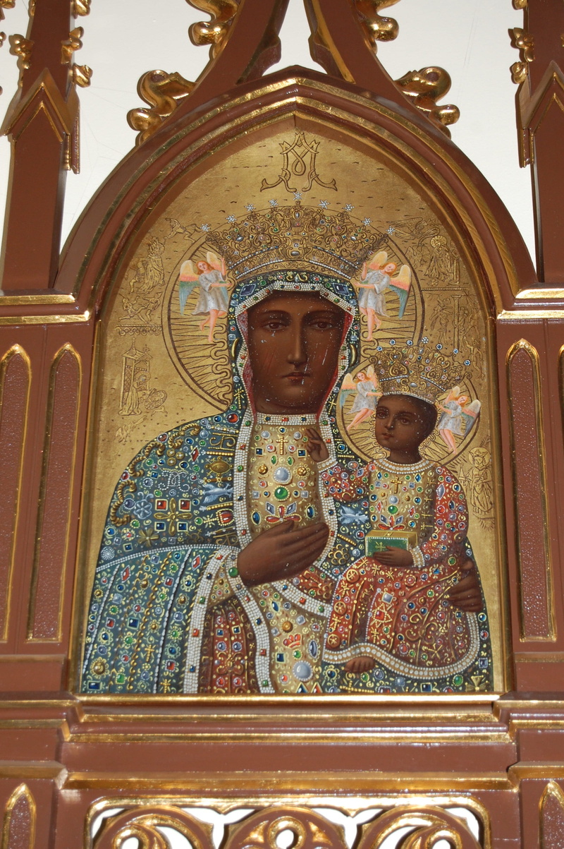 mother, częstochowa, human representation, indoors, representation, built structure, place of worship, no people, kobior, ornate, pattern, ceiling, architecture