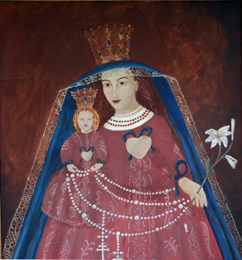 child, mother, mural, image, indoors, 2K, male likeness, mother of god, clothing, art, tradition, no people, statue, representation, believe, maria, human representation