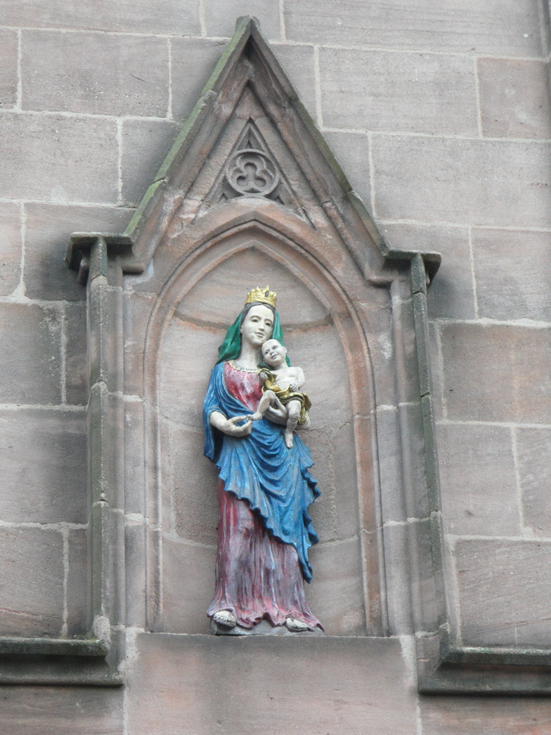 spirituality, statue, mother of god, maria, creativity, place of worship, built structure, child, christian, female likeness, belief, church, art and craft
