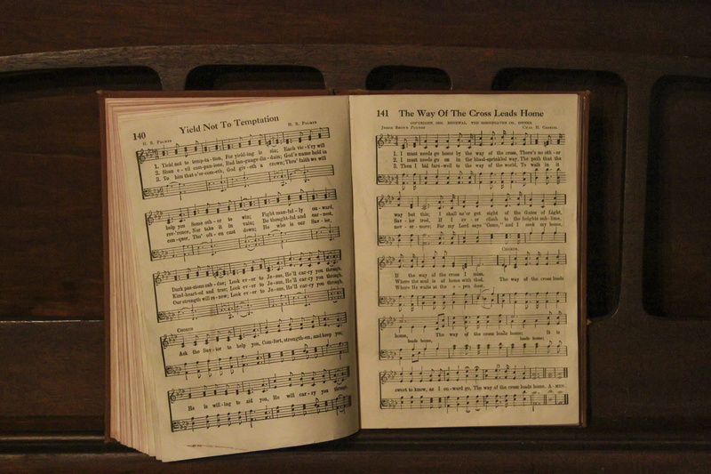 belief, rustic, hymn, open, book, sheet music, western script, high angle view, close-up, text, arts culture and entertainment, spirituality, music, florida