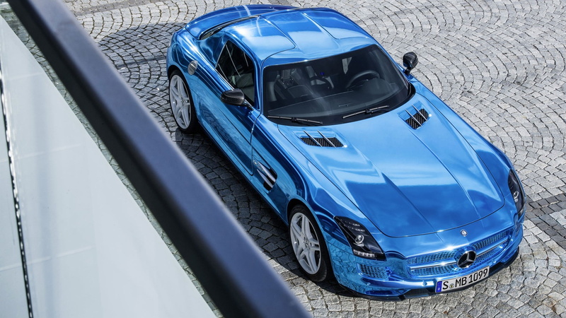 car, Mercedes Benz, vehicle, 1080P, blue cars, Mercedes SLS