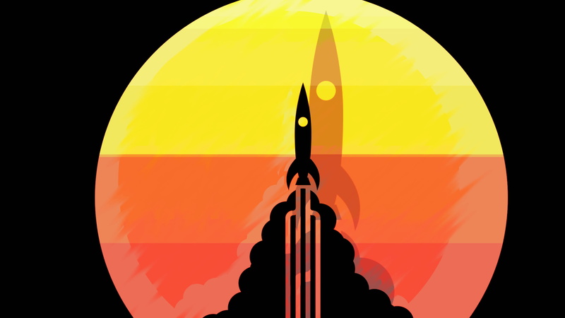 sun rays, rocket, 1080P, spaceship, launching