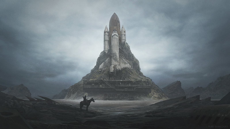 apocalyptic, rocket, spaceship, 720P