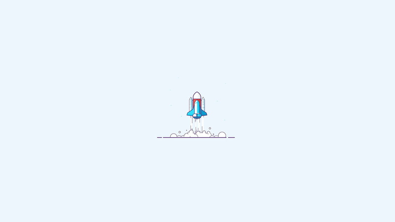 simple, 1080P, lift off, space shuttle, simple background, space, Launch, spaceship, minimalism