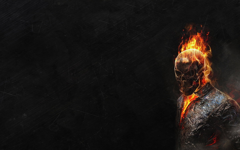 real people, wood - Material, adult, close-up, rear view, standing, fire, marvel, hell, indoors, yellow, black Color, rider, waist up, smoke - physical structure