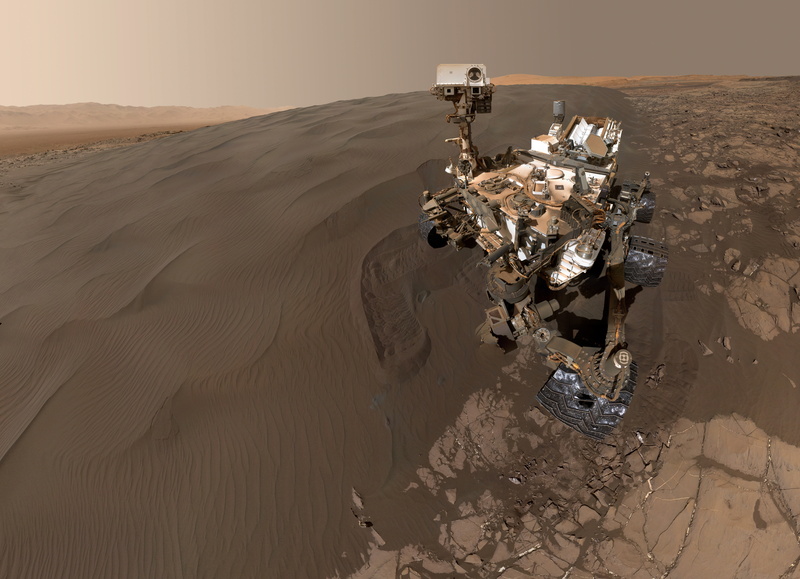 the Rover, scenics - nature, planet, outdoors, climate, NASA, ruined, 8K, Curiosity, Mars science laboratory, technology, no people, sky, desert, high angle view