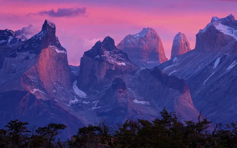 Patagonia, 1080P, Chile, landscape, nature, forest, mountains, Torres del Paine