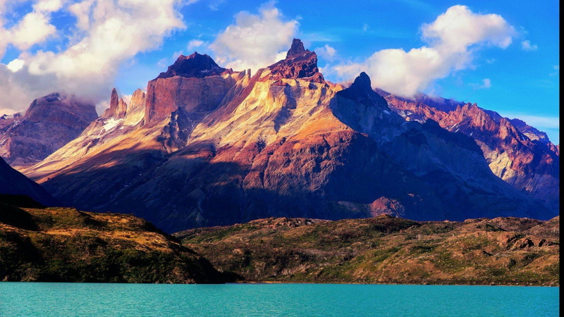 mountain, del, lake, park, torres, national, blue, paine, 1080P