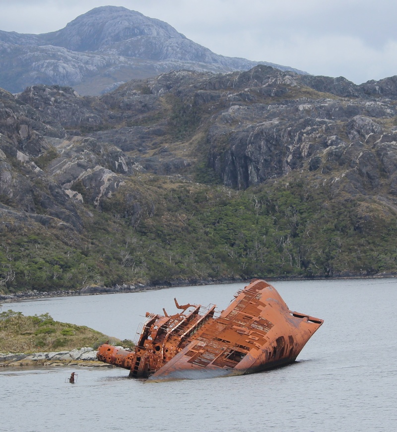 1080P, damaged, water, tranquil scene, nautical vessel, south america, patagonia, deterioration, abandoned, day, scenics - nature, tranquility, ocean