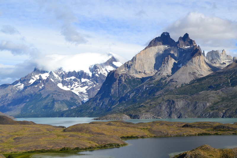 4K, torres del paine, cold temperature, chile, winter, lake, water, formation, no people, cloud - sky, beauty in nature, tranquil scene, range, tranquility
