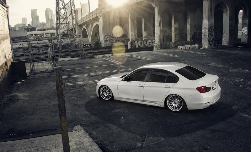 VMR, 328i, White, Wheels, BMW, F30, Sun, Back, 1080P, City, Alpine