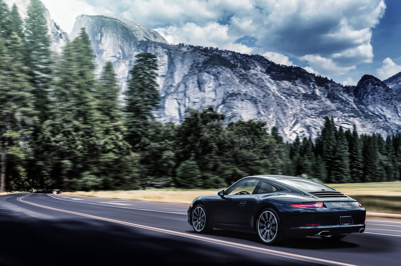 Carrera, travel, tree, rear, cloud - sky, outdoors, nature, transportation, mountain, sky, mountain range, road, 1080P, beauty in nature, mountains, mode of transportation