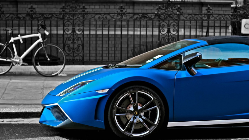 selective coloring, Lamborghini Gallardo Superleggera LP570, 1080P, car, Lamborghini