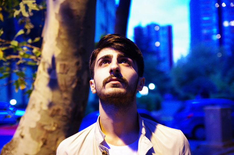 illuminated, leisure activity, one Person, 4K, young, man, brother, young men, casual clothing, looking away, friend, nightlife, sky, adult, males, focus on foreground