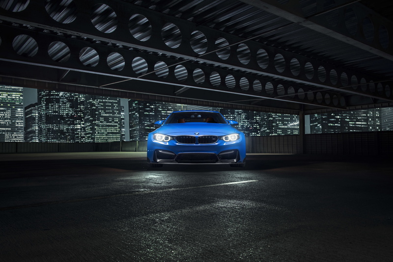 BMW, GTRS4, Photoshoot, Vorsteiner, Blue, Front, Widebody, Nigth, 2K, City