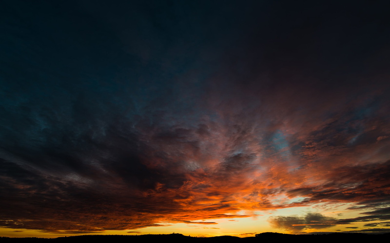 copy space, idyllic, outdoors, sceenery, 2K, cloud - sky, clouds, nature, sunset, beauty in nature, sky, meteorology, orange color, cloudscape, landscape