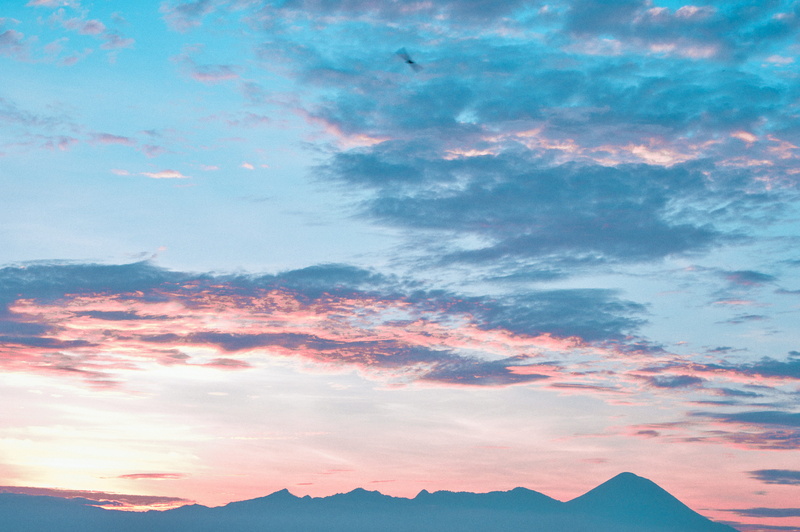clear, pink, pink color, sunset, dramatic sky, sky, cloud - sky, nature, tranquility, blue, mountain, no people, beauty in nature, photography, silhouette